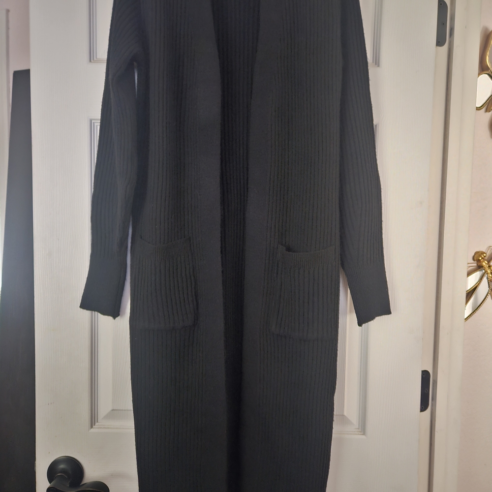 No Boundaries - Black Knit Long Cardigan